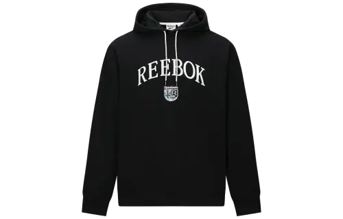 Reebok Sweatshirts Unisex Black Hooded Moderate