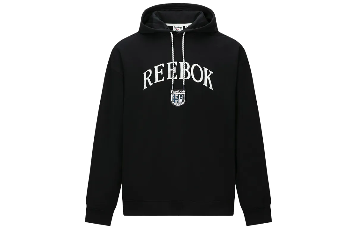 Reebok Sweatshirts Unisex Black Hooded Moderate