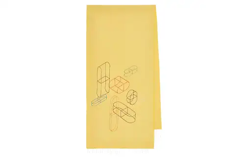 HERMES Knit Scarves Men's Yellow