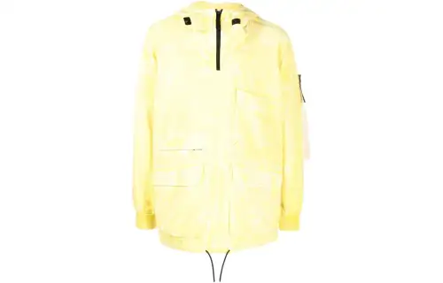 STONE ISLAND Jackets Men's Yellow Hooded Moderate Other