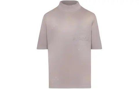 Maison Margiela Logo Printed High Neck T Shirt