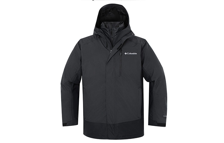 Columbia Columbia, sports keep warm black jacket with zipper with hood, with your logo imprint