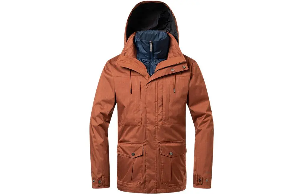 Columbia Jackets Men's Brown Hooded Moderate Other