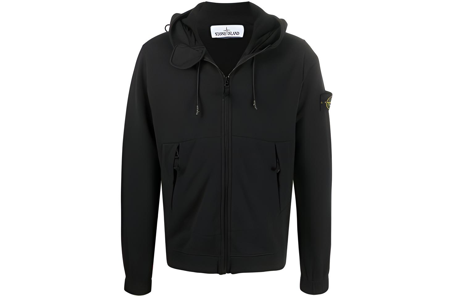 Мужское худи STONE ISLAND (черное) — фото 1