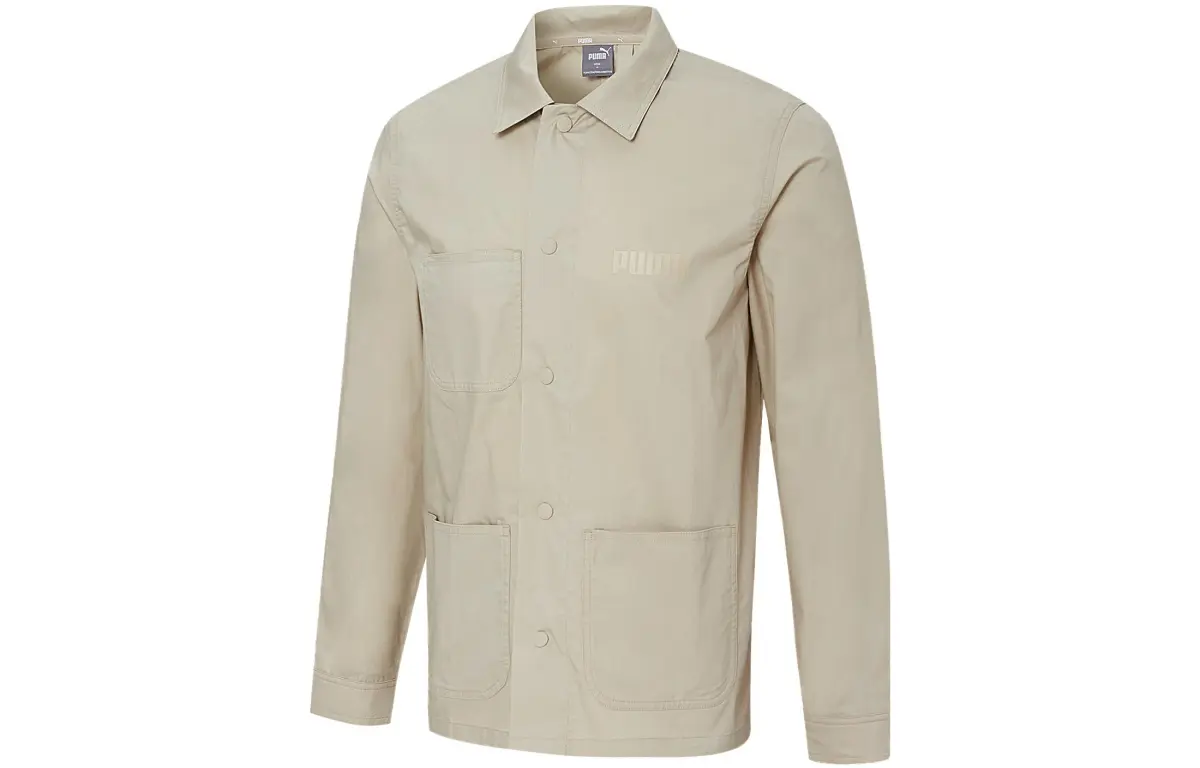 PUMA Jackets Men's Ecru Lapel Moderate Other