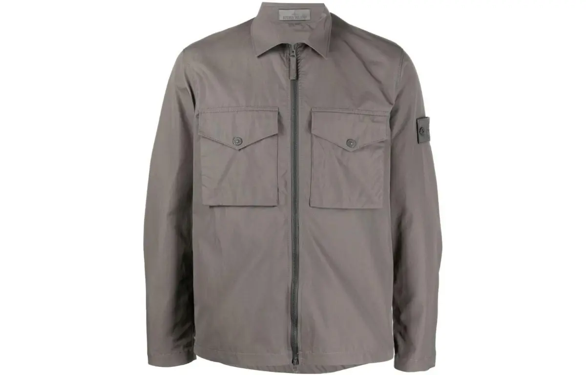 STONE ISLAND Jacket Men's Smoke Gray Mixed Color