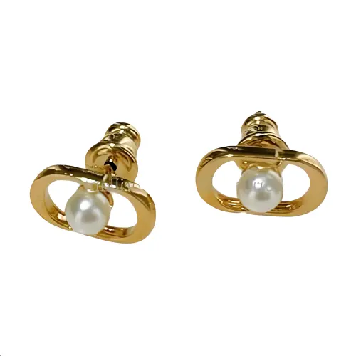 DIOR Metal Earrings Women's Gold