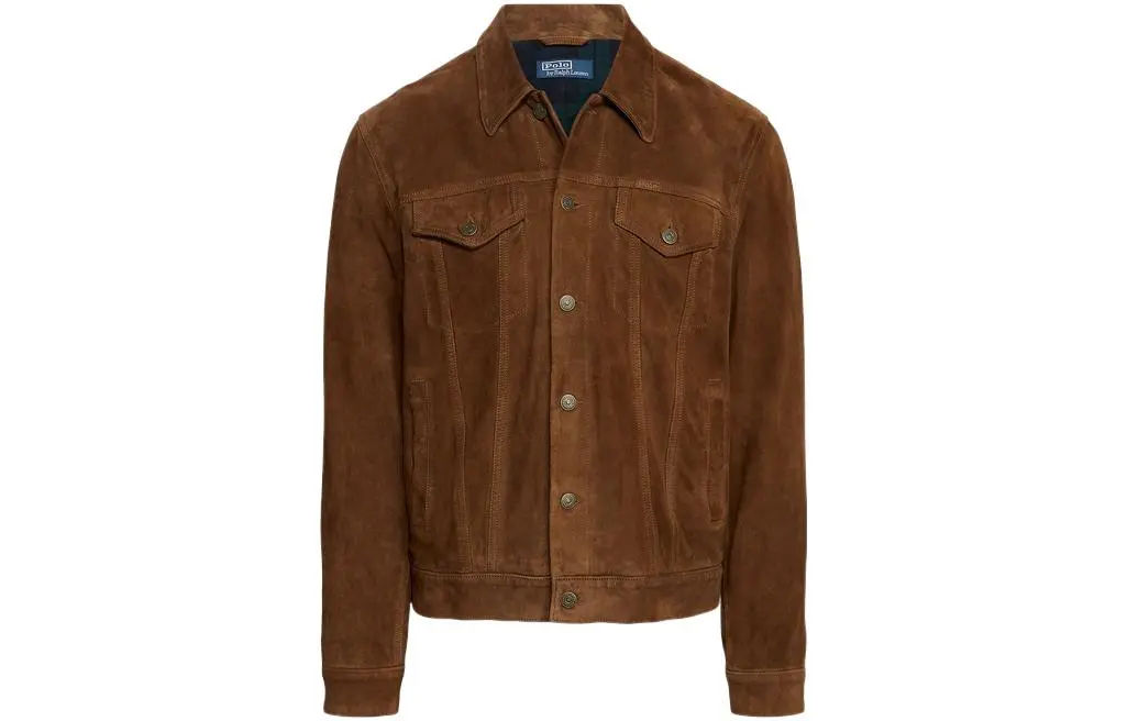Polo Ralph Lauren FW22 Leather Jacket Men's Brown