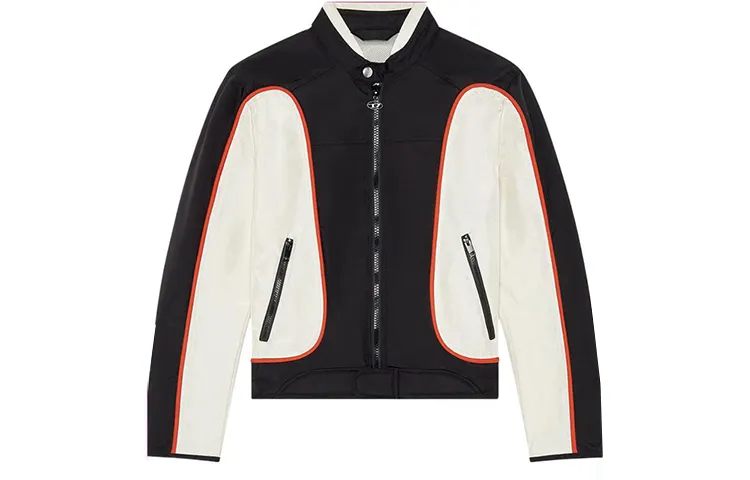 Diesel J-Blink colour-block biker jacket
