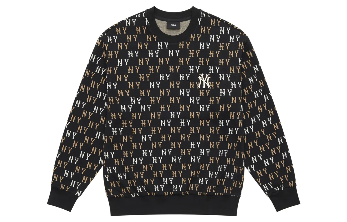 MLB MONOGRAM 24FW Crew Neck Sweatshirt Unisex Black