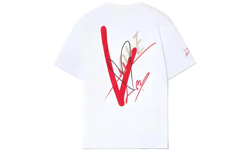 Li Ning Sports Fashion Collection T Shirts Unisex White Crew Neck Moderate Straight Fit
