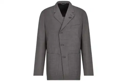 DIOR Jackets Men's Brown Lapel Moderate Other