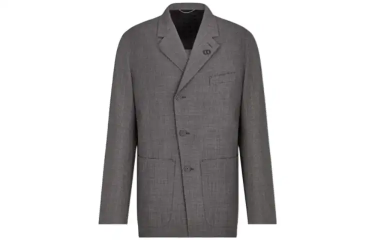 DIOR Jackets Men's Brown Lapel Moderate Other