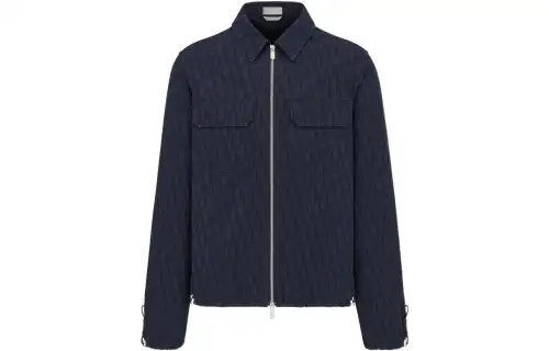 DIOR Jackets Men's Blue Lapel Moderate Other