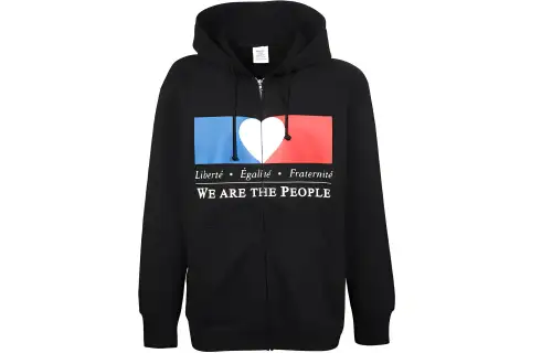 Vetements Sweatshirts Unisex Black Hooded Moderate Regular