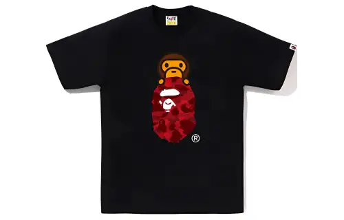 Bape Color Camo Milo On Ape Head Tee