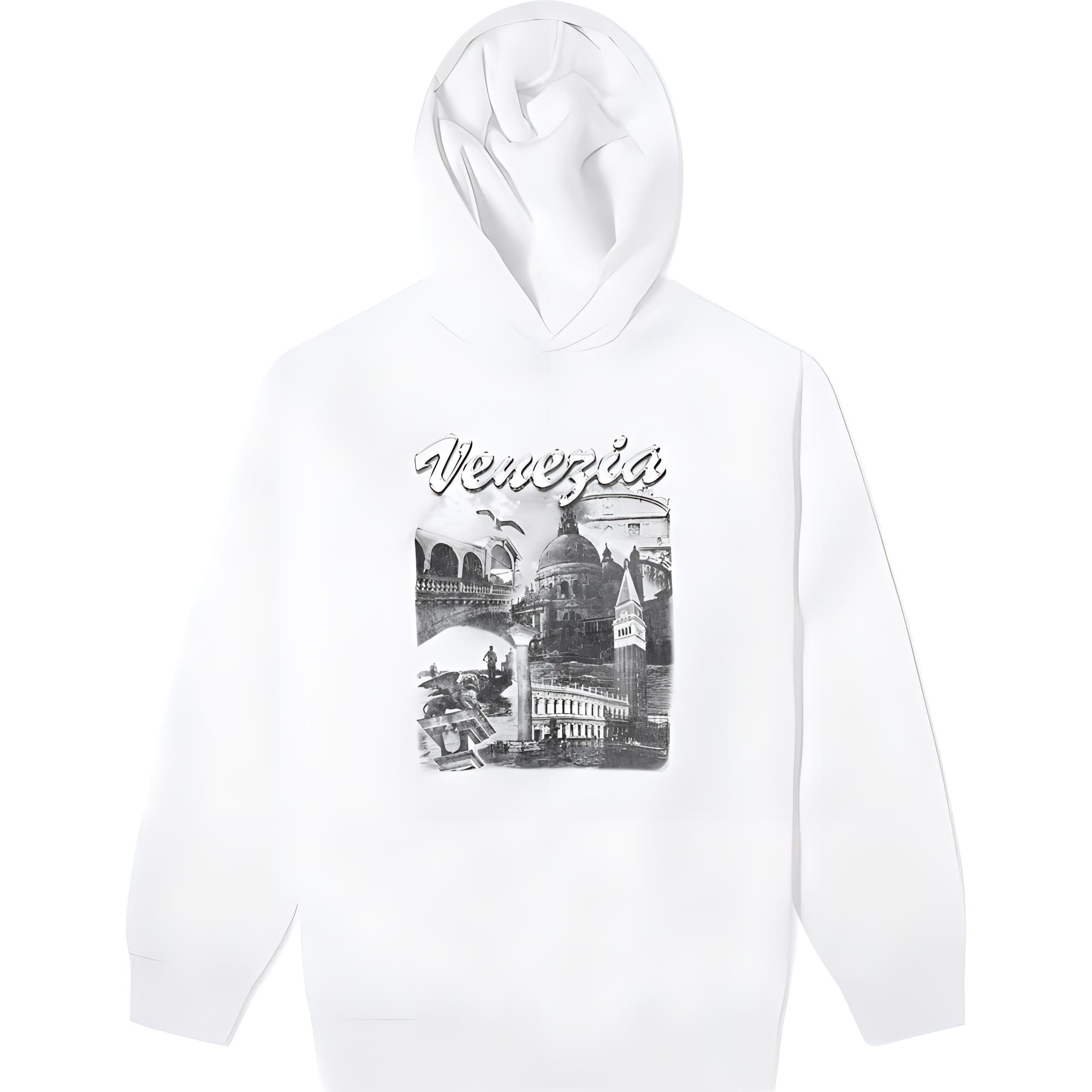 Мужское худи Balenciaga Architecture Logo (белое)