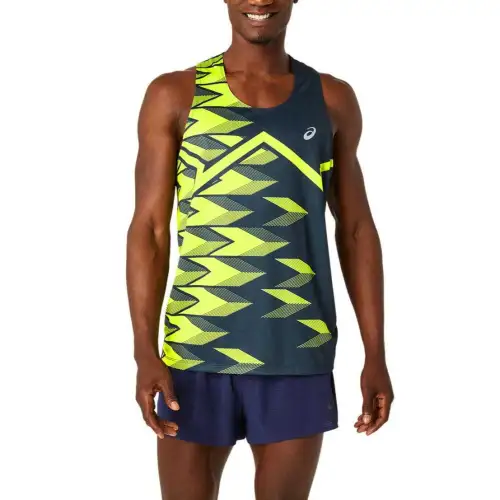 Asics Tank Top Men's Blue/Yellow