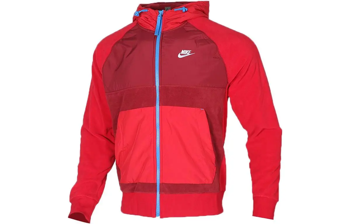 Nike Jackets Men's Red Hooded Moderate Other
