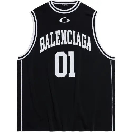 Balenciaga SS25 Tank Top Regular Fit Men's Black White