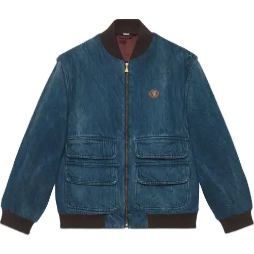 GUCCI Jackets & Coats Men's Blue