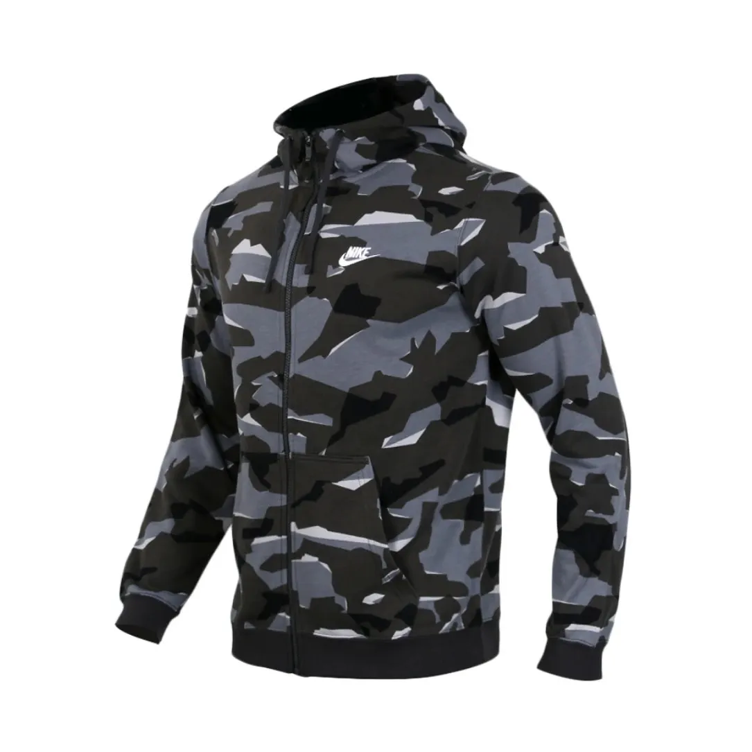 Nike Jackets Men's Camouflage Hooded (Non-detachable) Moderate Straight Fit