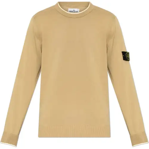STONE ISLAND Logo Patch Knitted Jumper