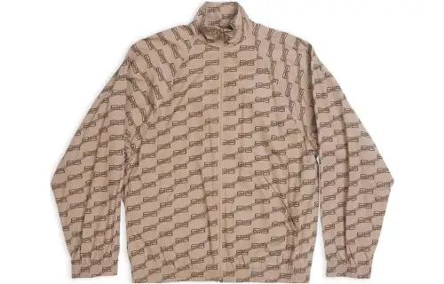 Balenciaga Logo Monogram Zip Up Jacket