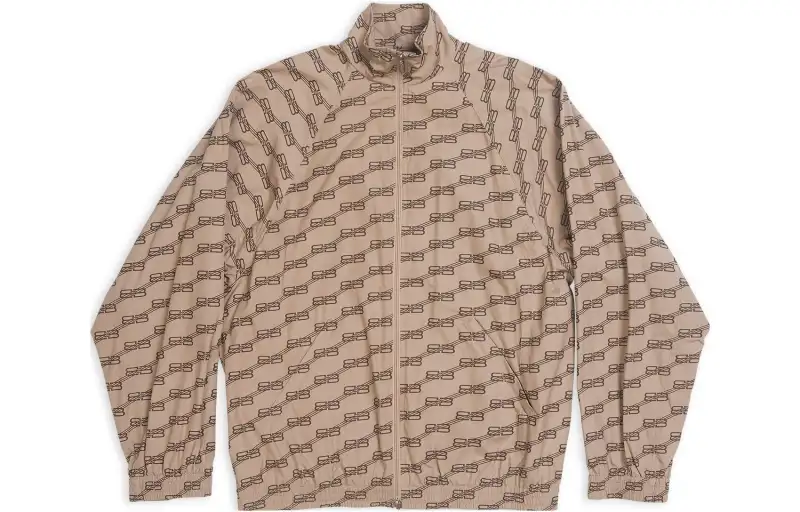 Balenciaga Logo Monogram Zip Up Jacket