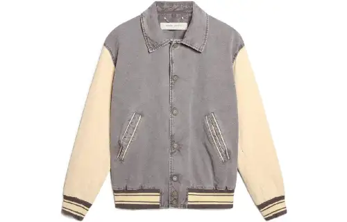 Golden Goose Deluxe Brand Logo Printed Bomber Jacket