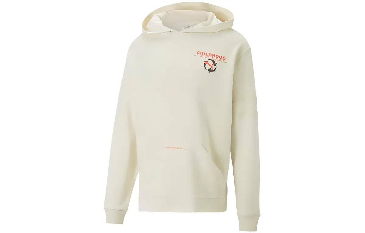 PUMA Sweatshirts Men's Beige Hooded Moderate Other
