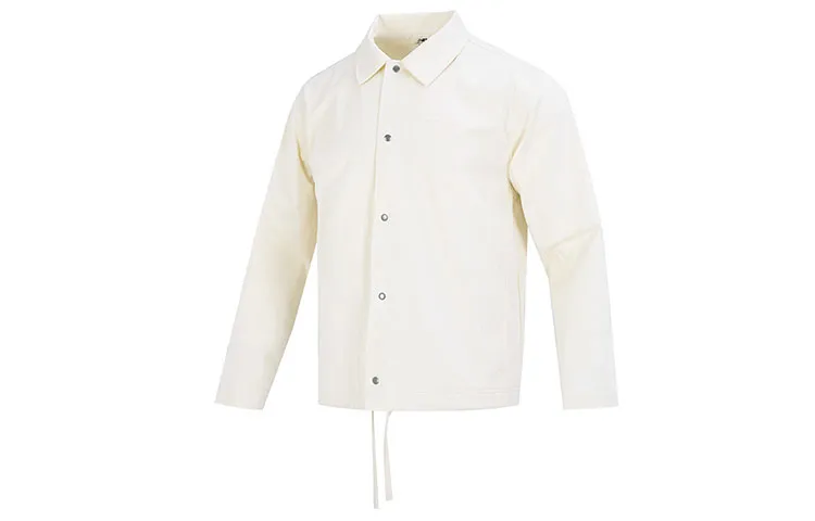New Balance Jackets Unisex Ivory Lapel Moderate Other