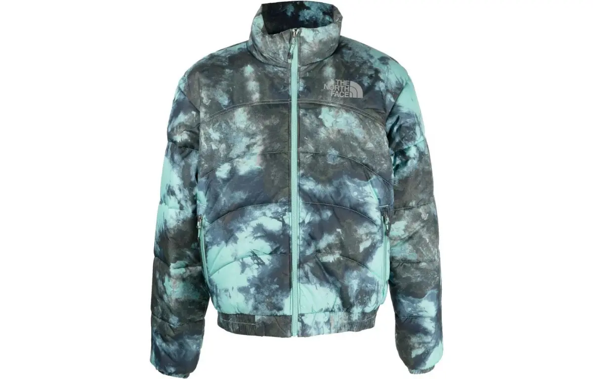 THE NORTH FACE Jackets Men's Blue Stand Collar Moderate Straight Fit