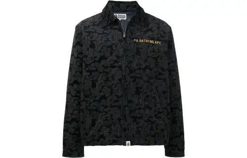 A BATHING APE Jackets Men's Black Lapel Moderate Other