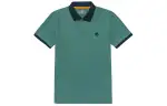 Timberland Polo Shirts Men's Green Polo Collar Moderate Straight Fit