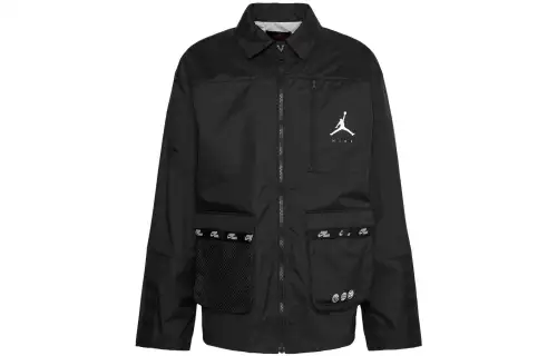 Jordan Jackets Men's Black Lapel Moderate Other