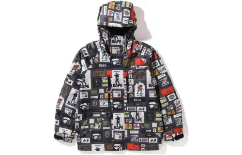 A BATHING APE Jackets Men's Multicolor Hooded Moderate Other