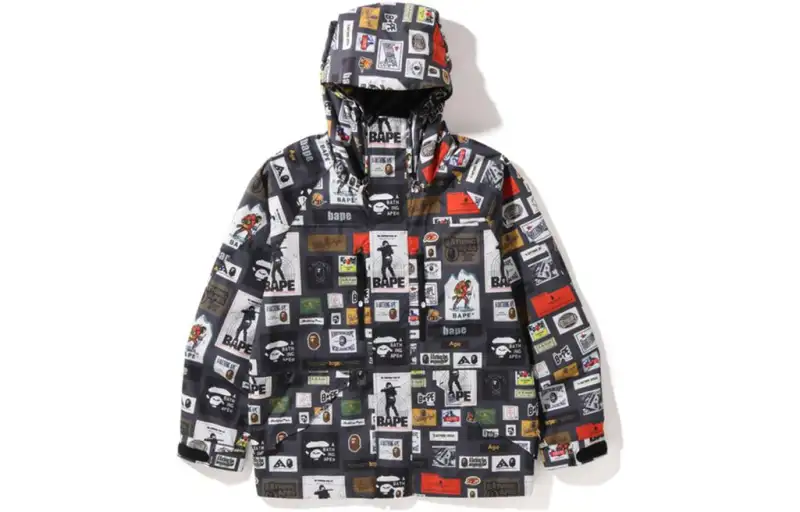 A BATHING APE Jackets Men's Multicolor Hooded Moderate Other