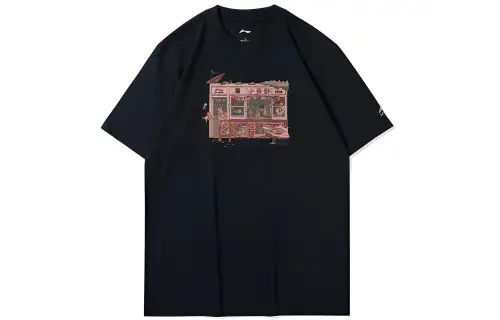 Li Ning Sports Fashion Collection T Shirt Men's Black