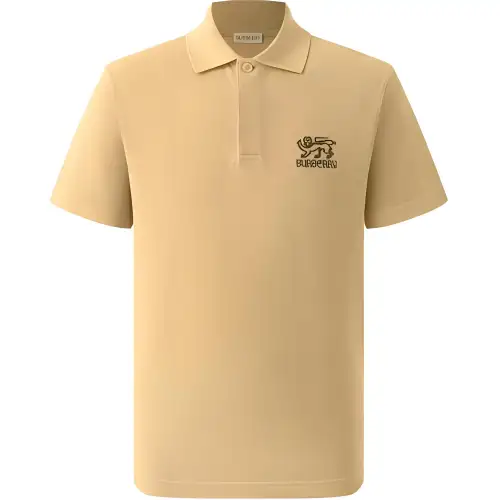 Burberry Logo Embroidered Short Sleeved Polo Shirt