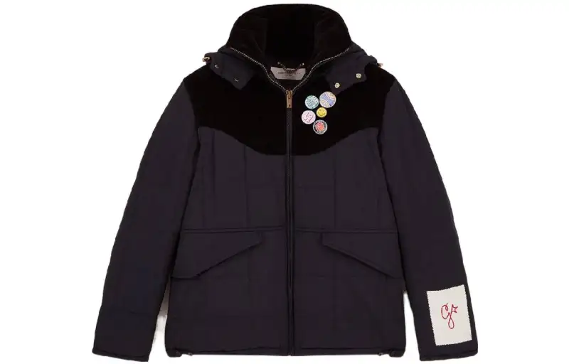 Golden Goose Jackets Men's Black Hooded Moderate Other