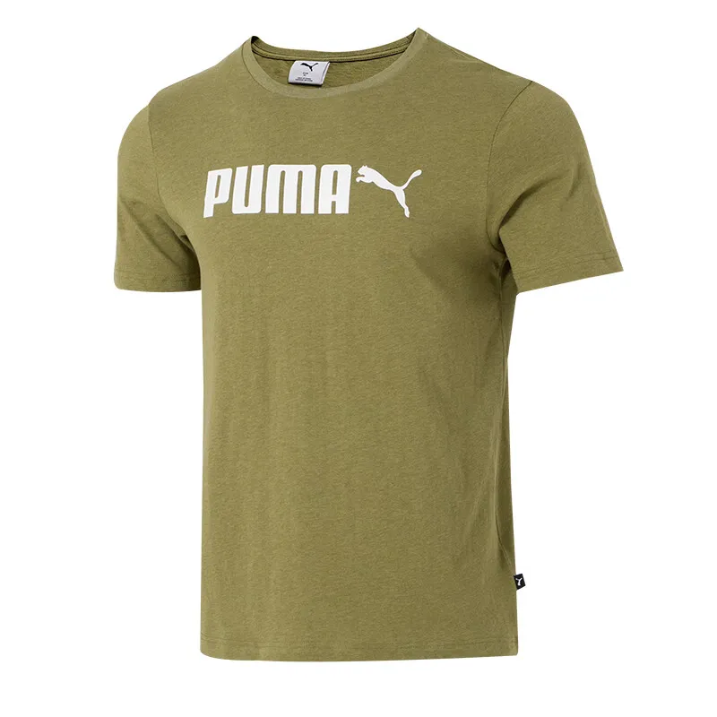 PUMA T-Shirts Men's Green Crew Neck Moderate