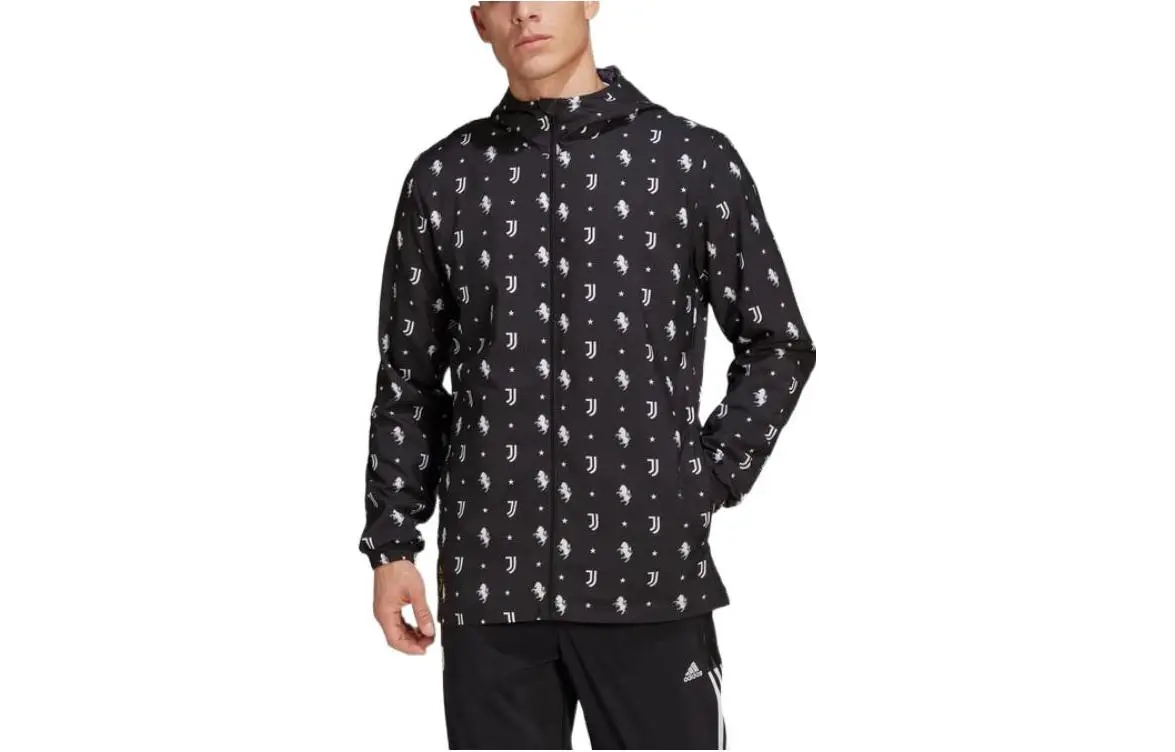 Adidas Jackets Men's Black Crew Neck Moderate Other