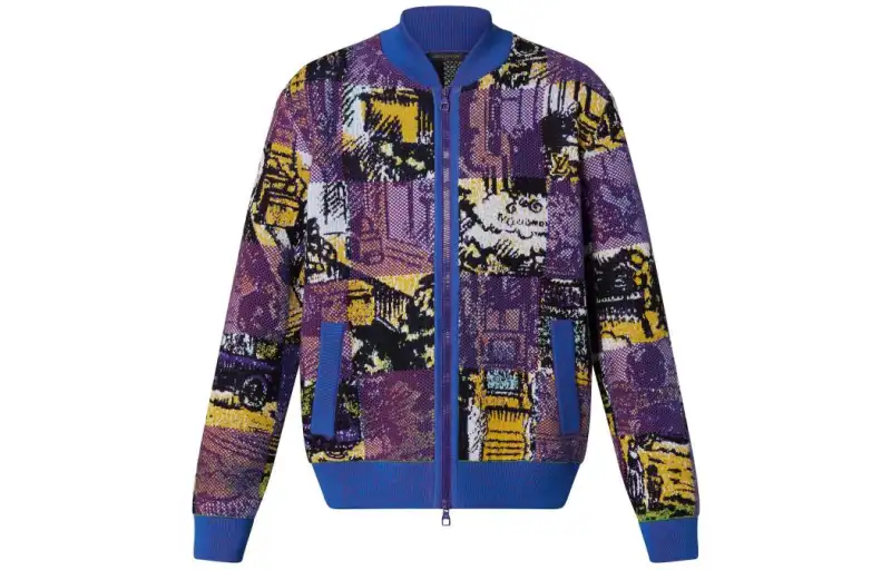 LOUIS VUITTON Pre Owned 2020s Knitted Bomber Jacket