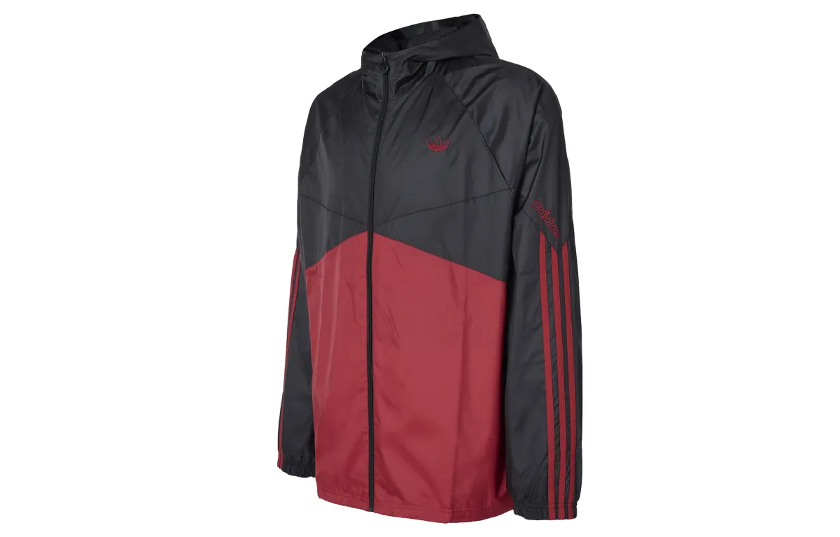 Adidas Originals Jackets Men's Victory Red Hooded (Non-detachable) Moderate Straight Fit
