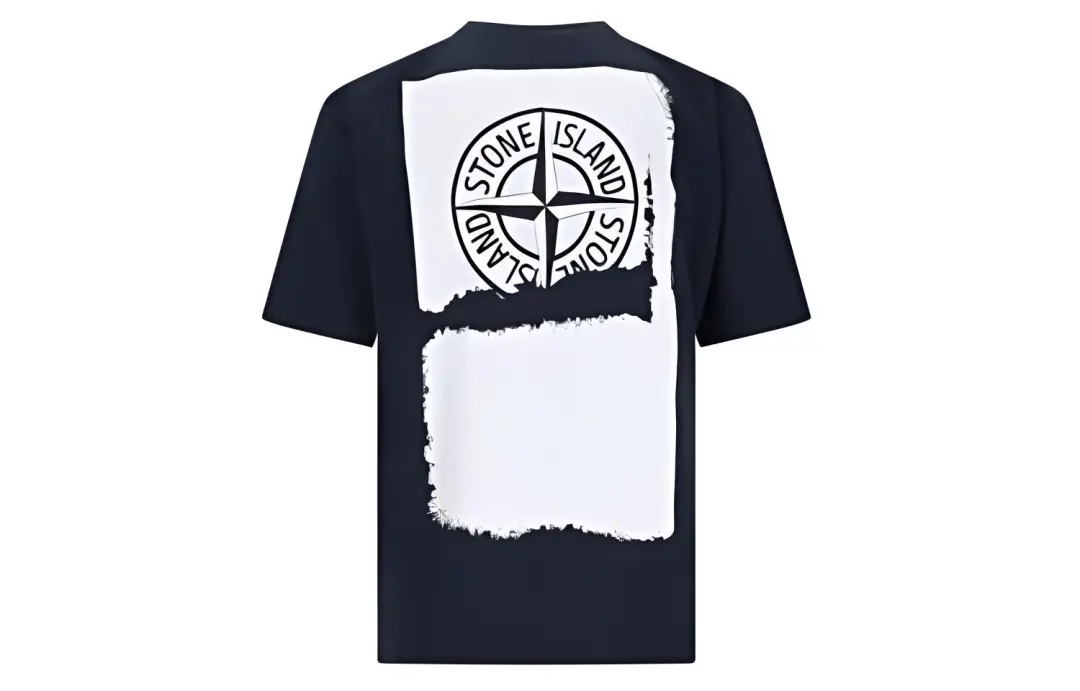 STONE ISLAND Logo Printed Crewneck T Shirt