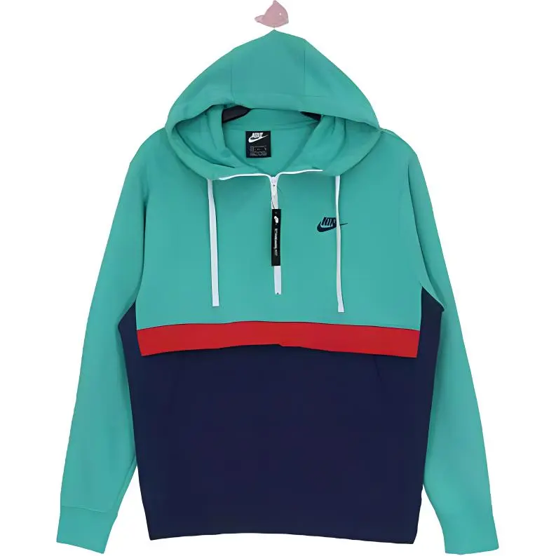 Nike Sweatshirts Men's Green Hooded Moderate Regular