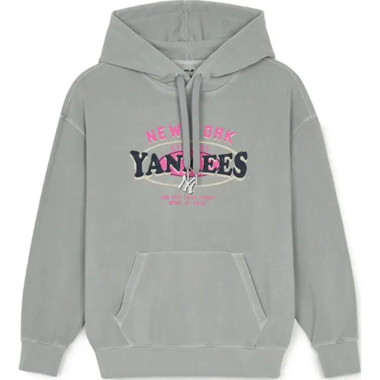 MLB Sweatshirts Men's Gray Hooded (Non-detachable) Moderate Straight Fit
