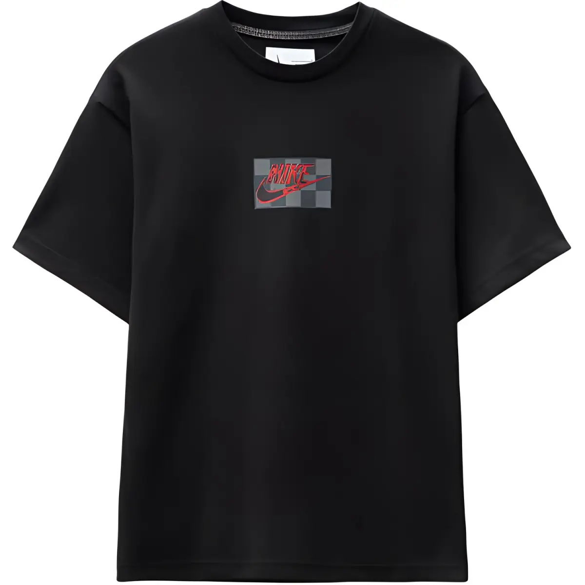 Nike T-Shirts Men's Black Crew Neck Moderate Straight Fit