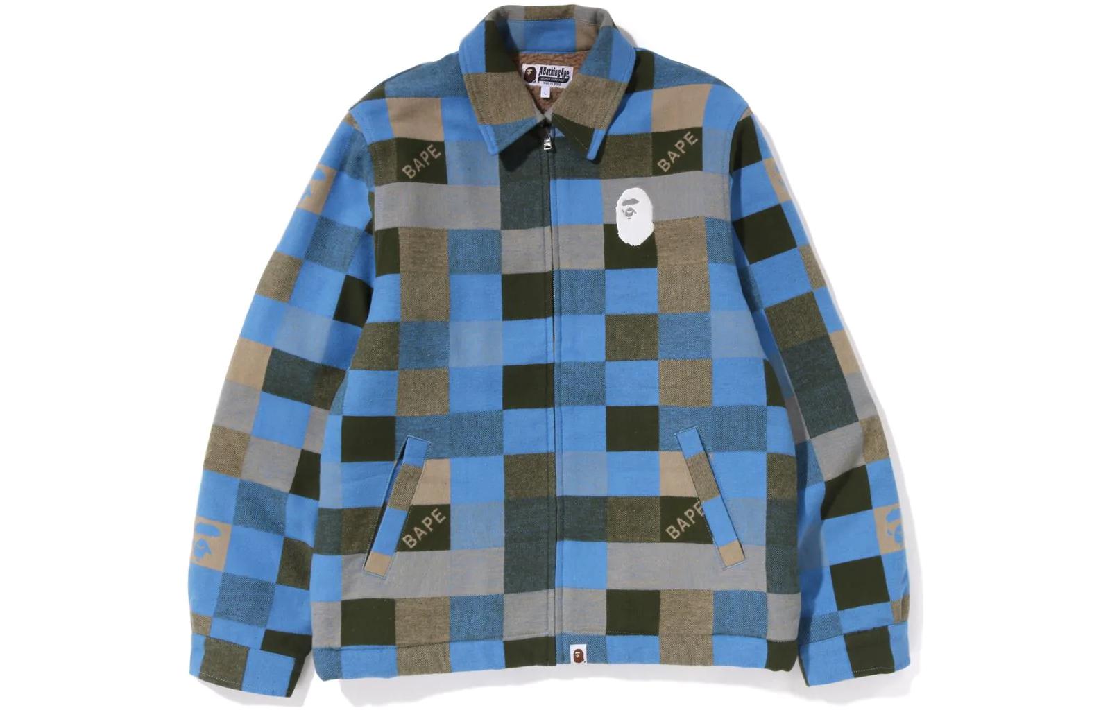 Bape Block Check Relaxed Fit Light Jacket